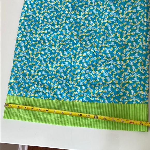 Blue and Green Casual Dress with Dragon fly Print - Picture 7 of 7